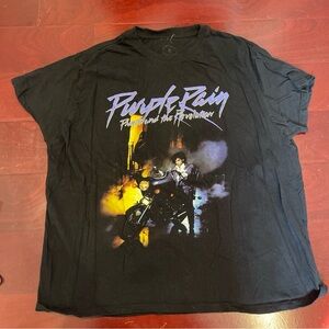 Purple Rain Black Graphic Tee PRINCE